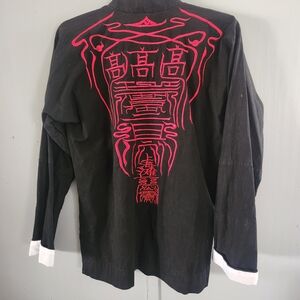 Shanghai Tang Black Blazer with Red Embroidery